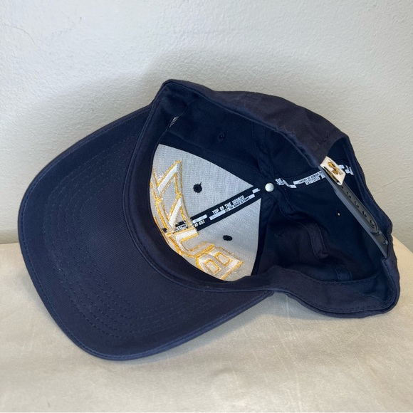 GT BUZZ Yellow Jacket Snapback Hat Top Of The World NWOT Cotton Blue Cap - Picture 7 of 8